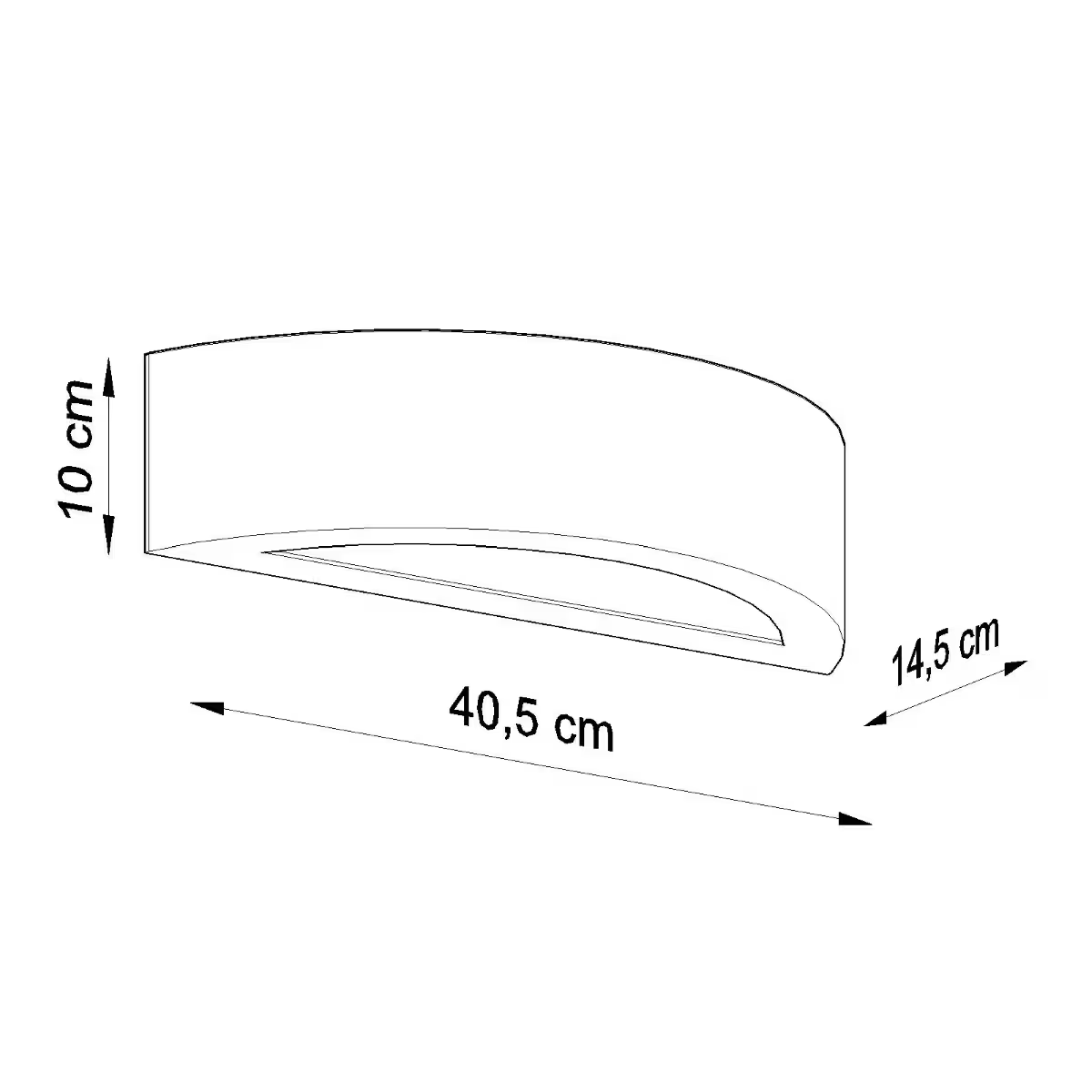 Atena Ceramic Wall Light in White