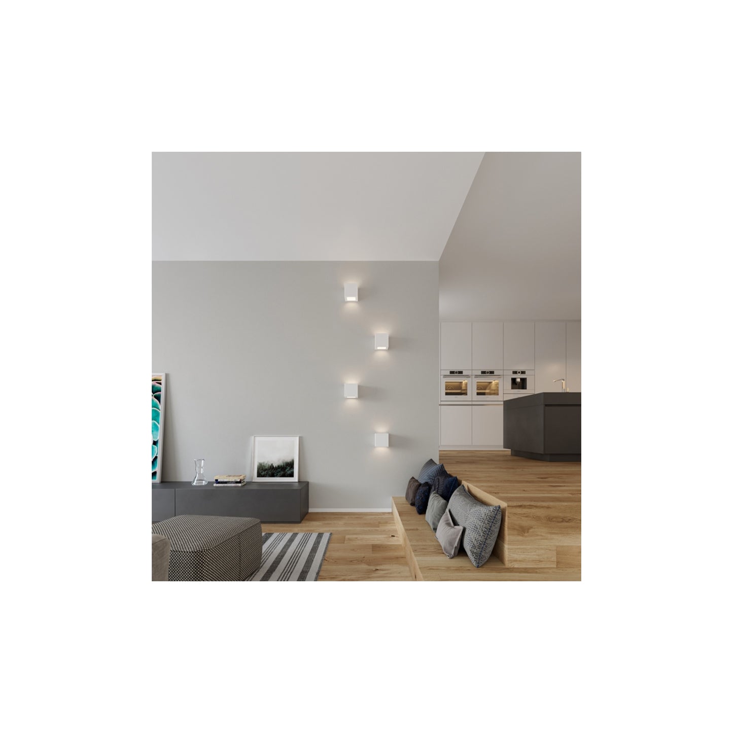 Leo Ceramic Wall Light in White