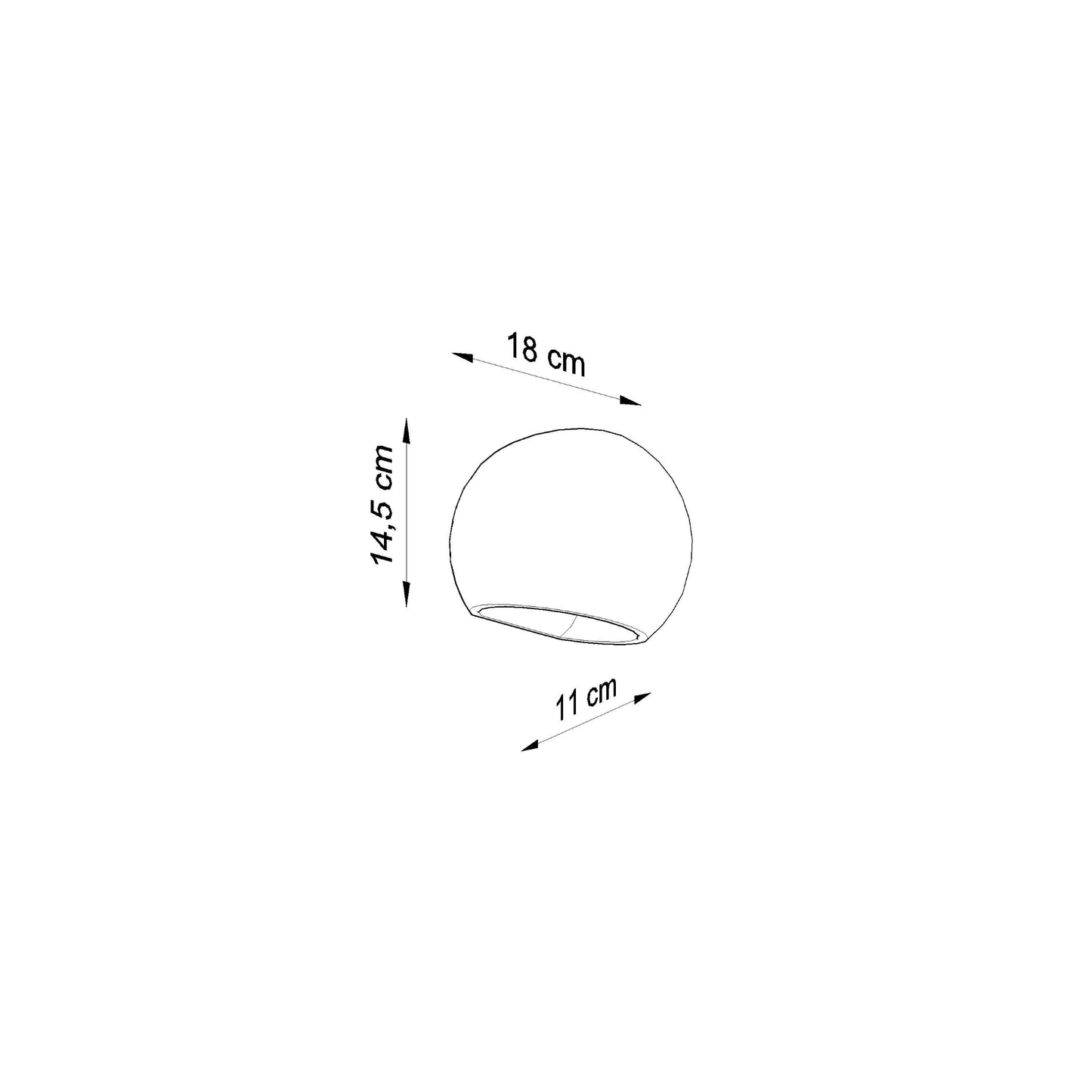 Globe Ceramic Wall Light in White