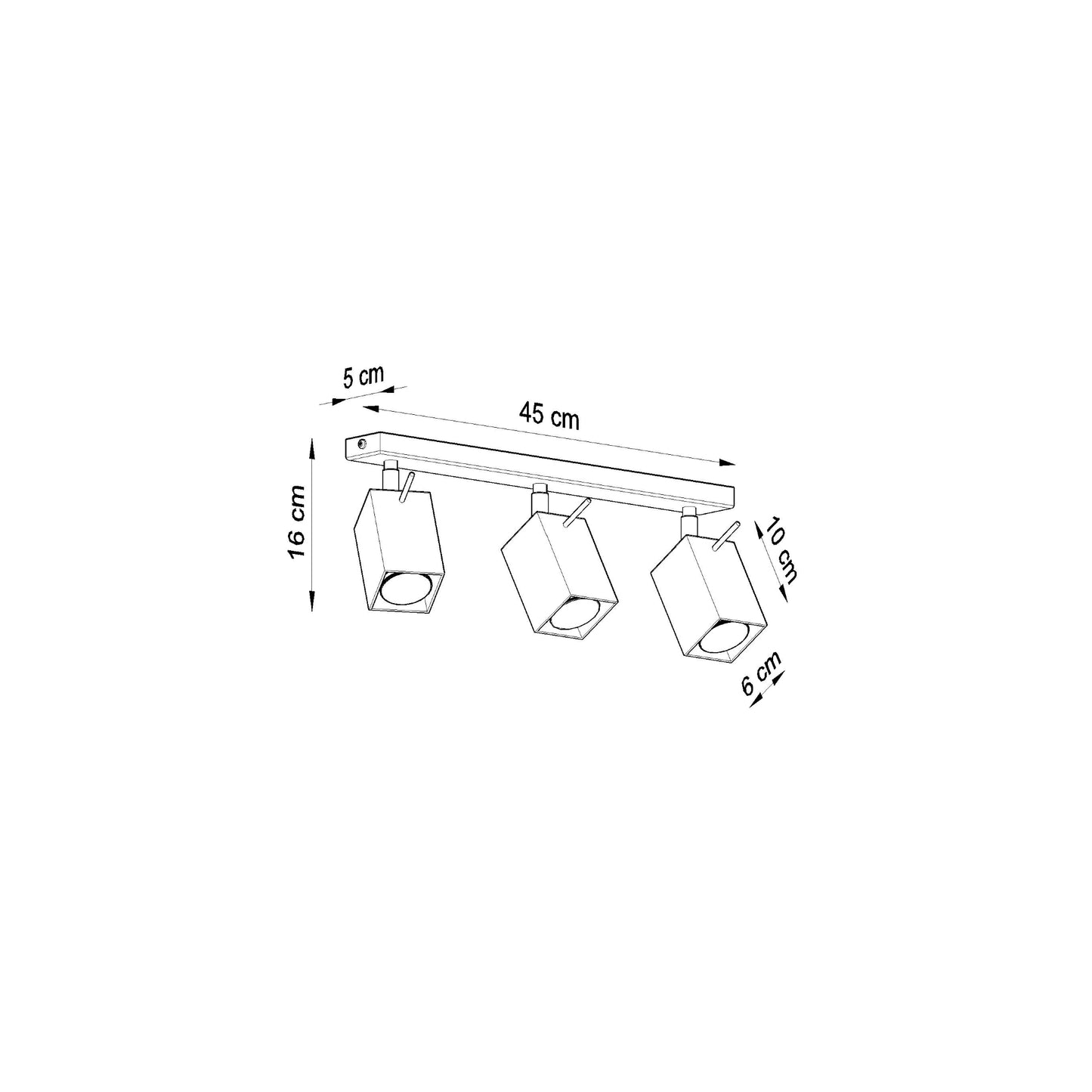 Merida 3 Ceiling Light