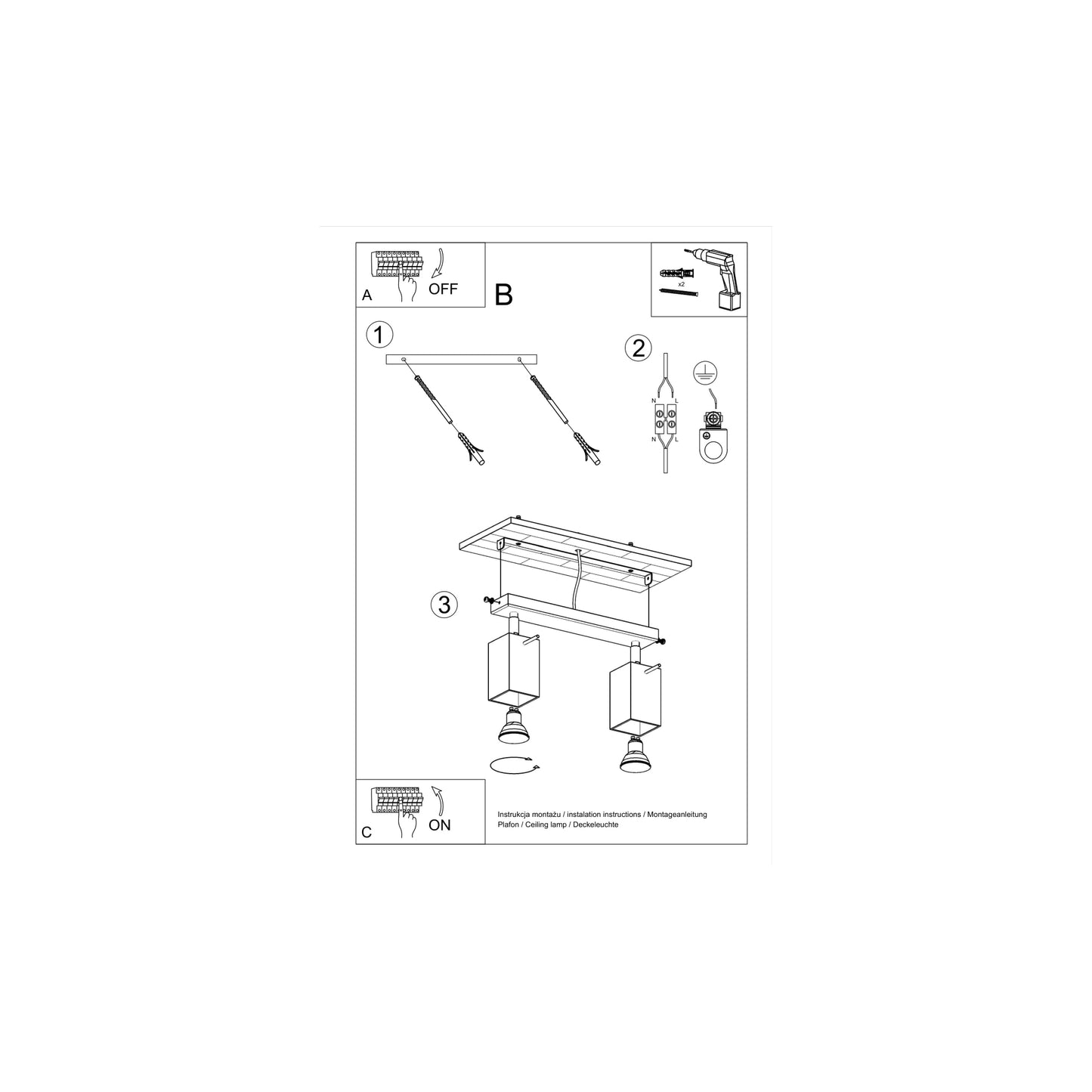 Merida 2 Ceiling Light