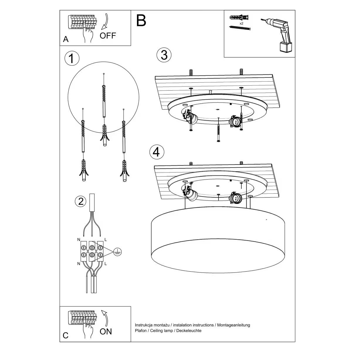 Arena 35 Ceiling Light