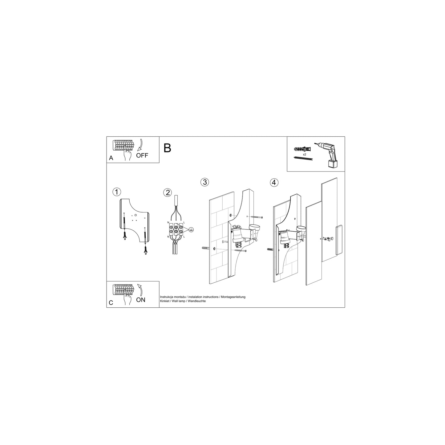 Fabiano Wall Light in Chrome