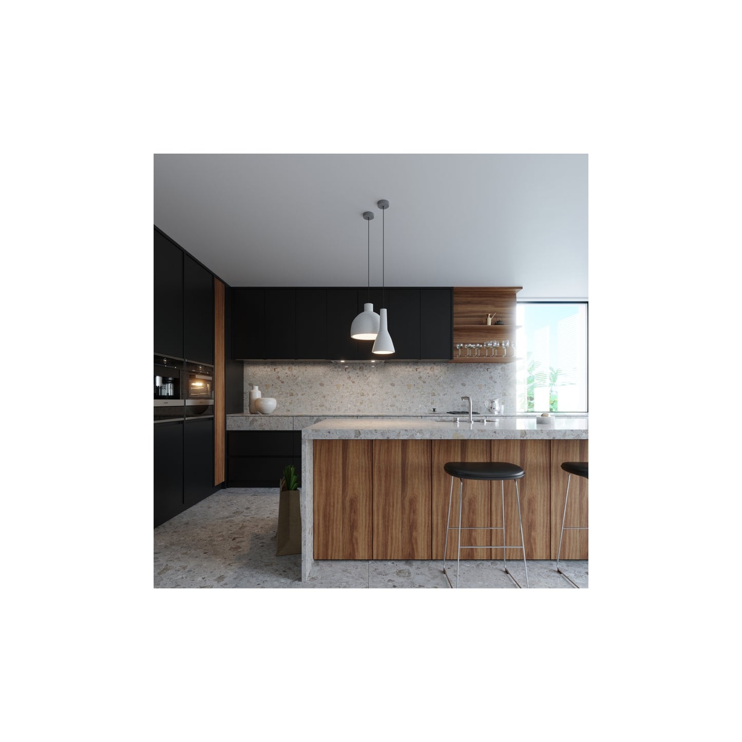 Damaso Pendant in Grey