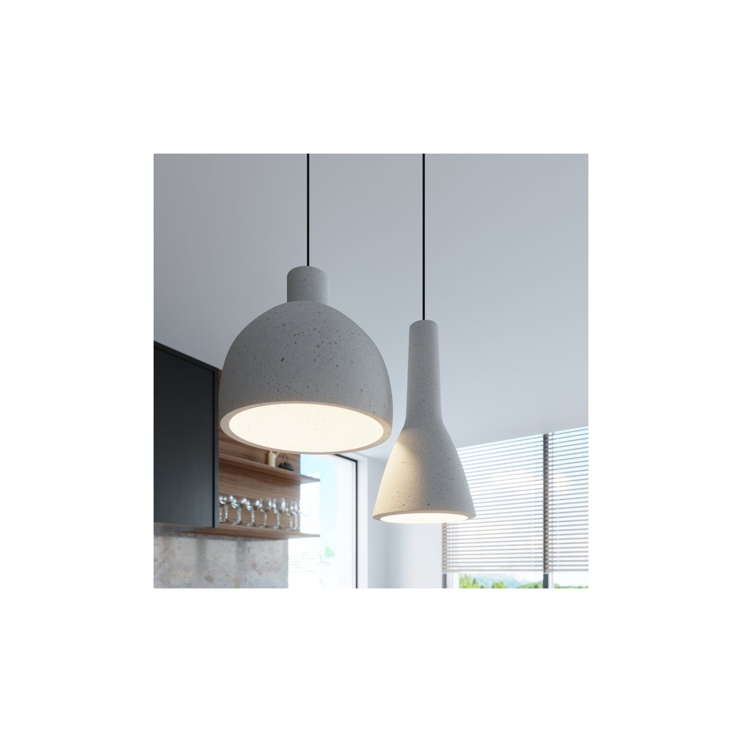 Damaso Pendant in Grey