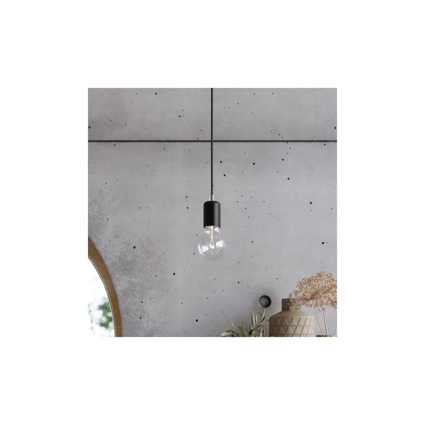 Edison 5 Pendant in Black