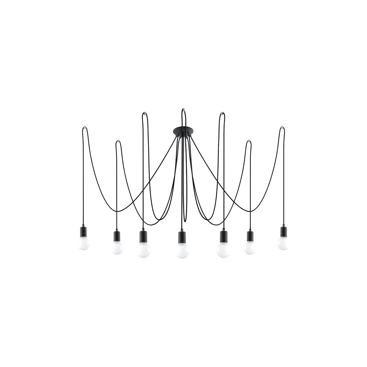 Edison 7 Pendant in Black