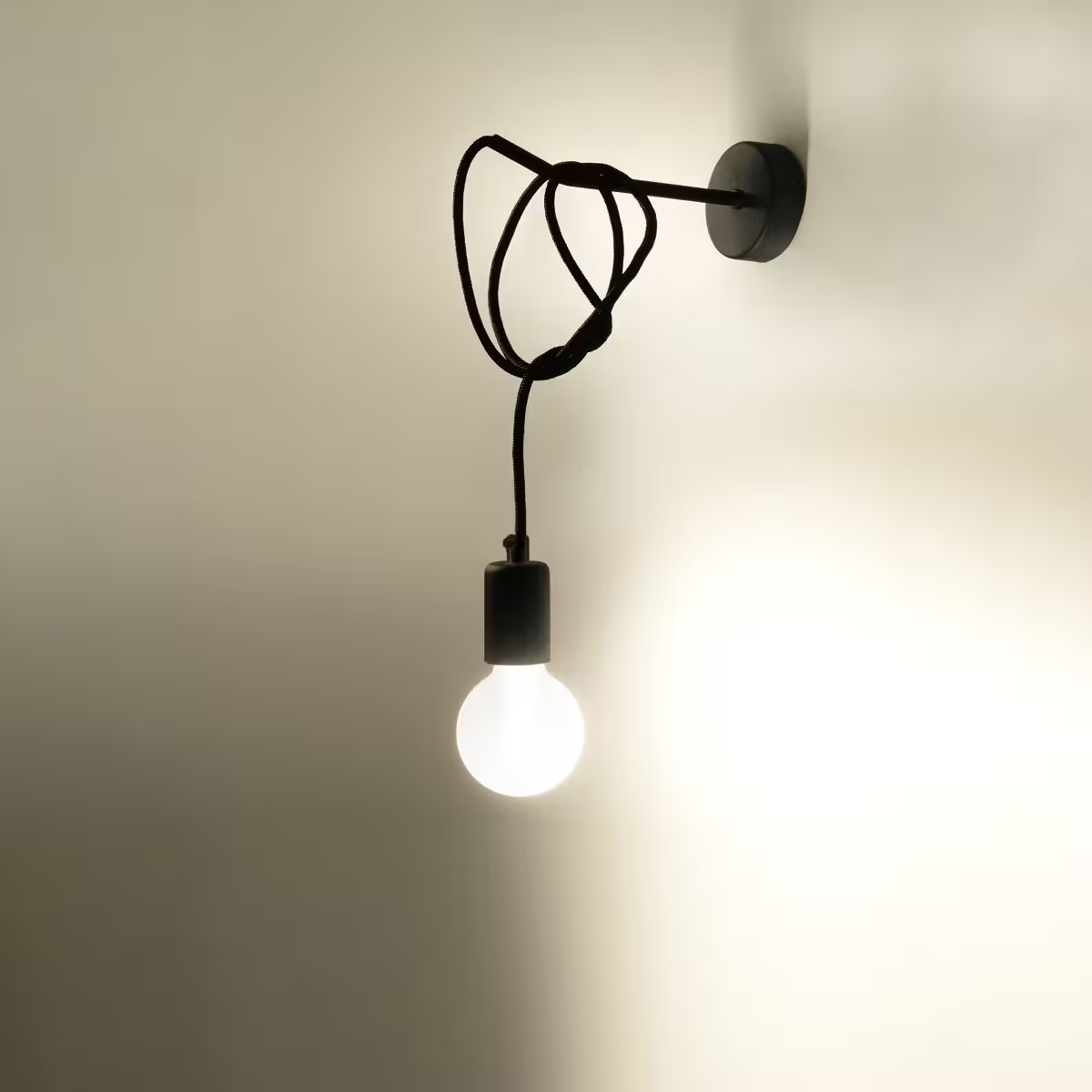 Edison Wall Light in Black