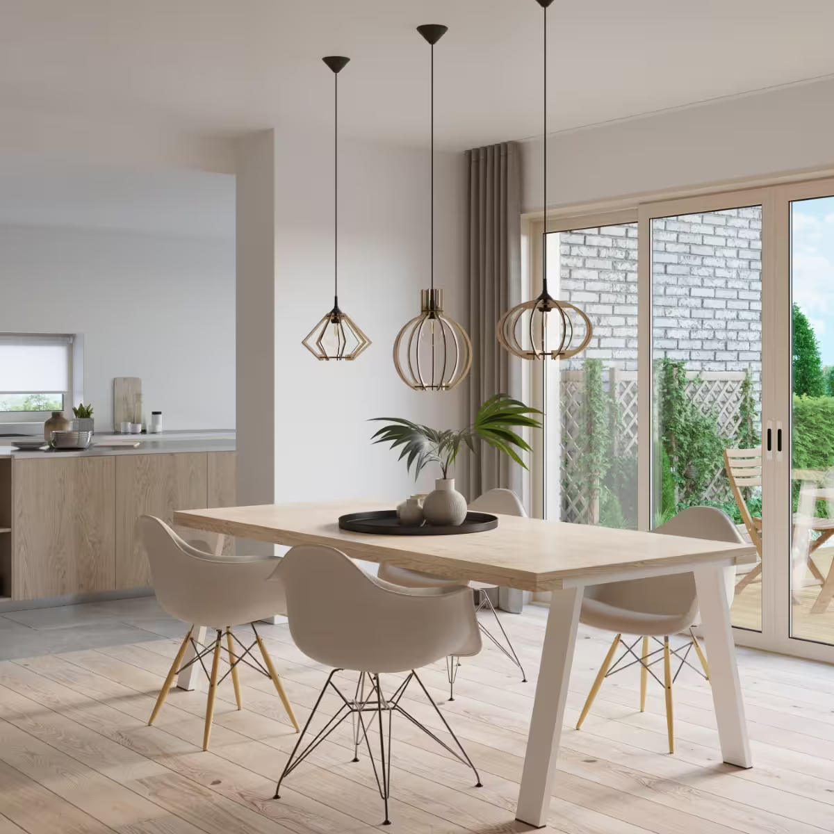 Pompelmo Pendant in Natural Wood