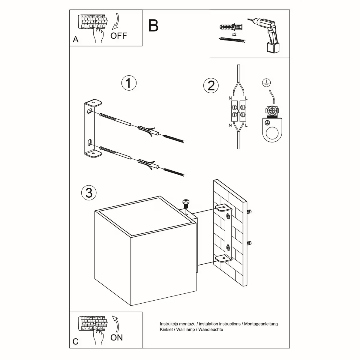 Quad Wall Light
