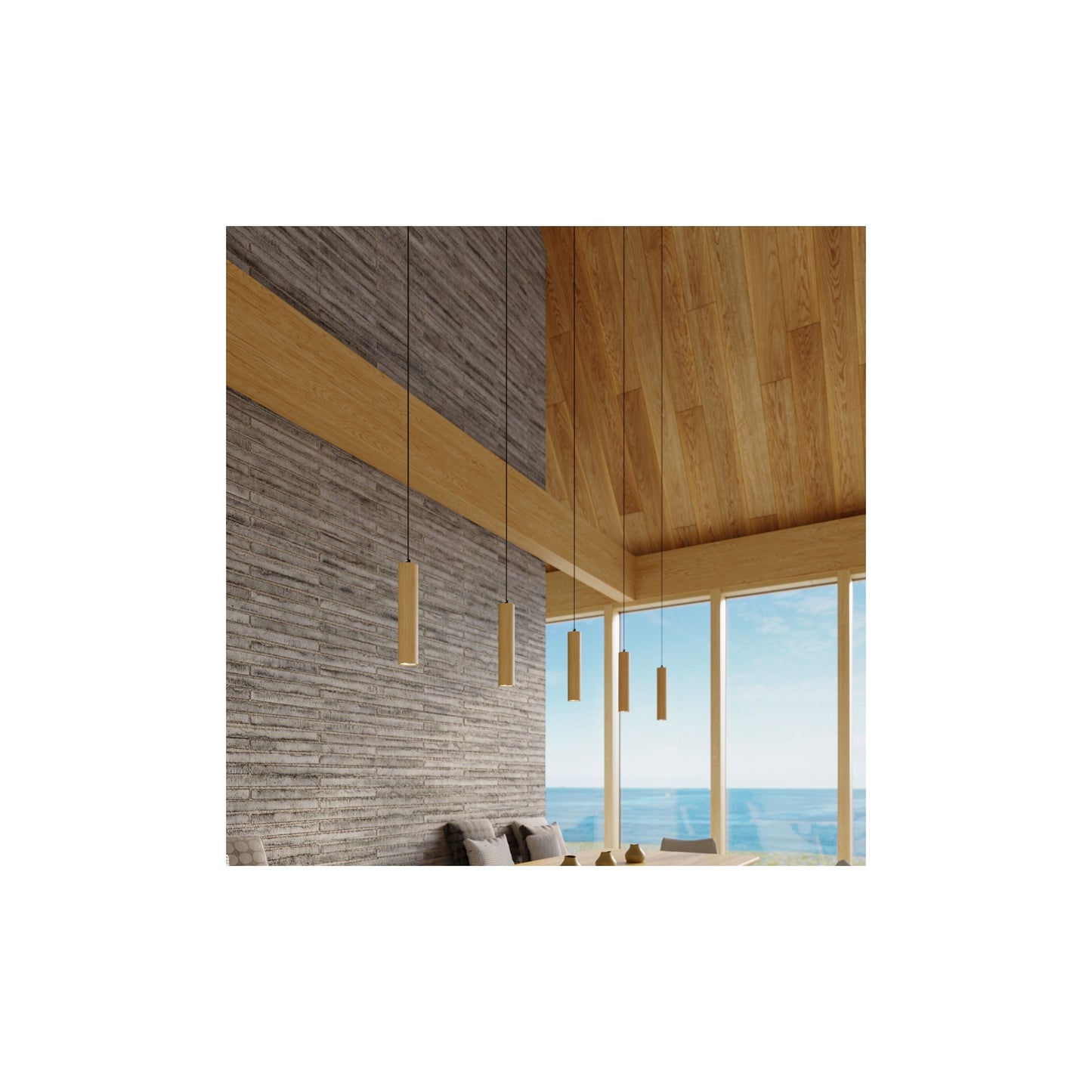 Lino Pendant in Natural Wood