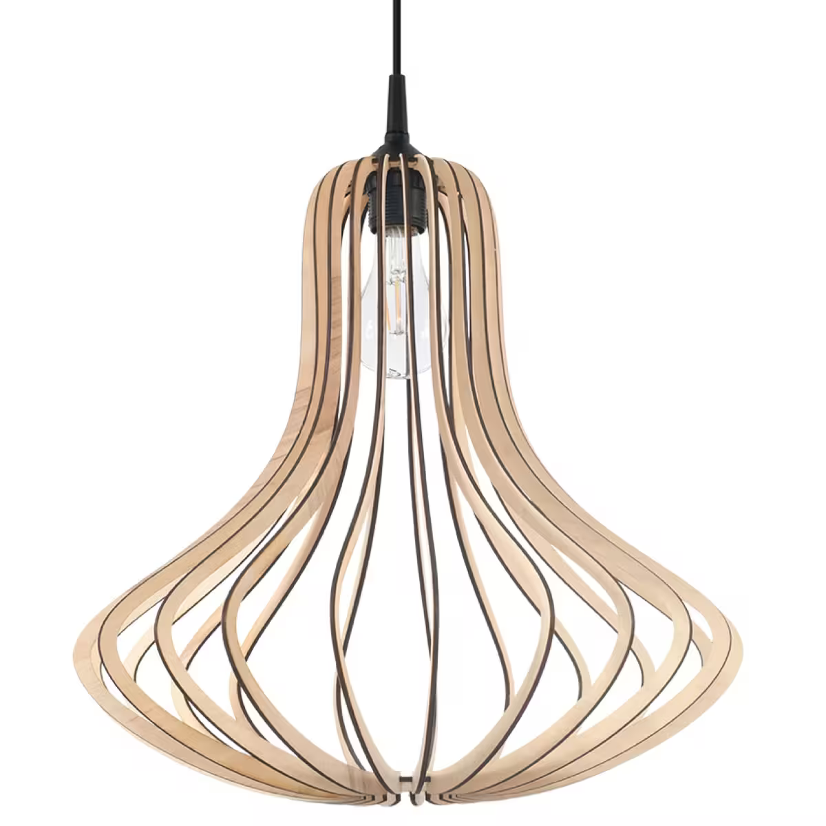 Elza Pendant in Natural Wood