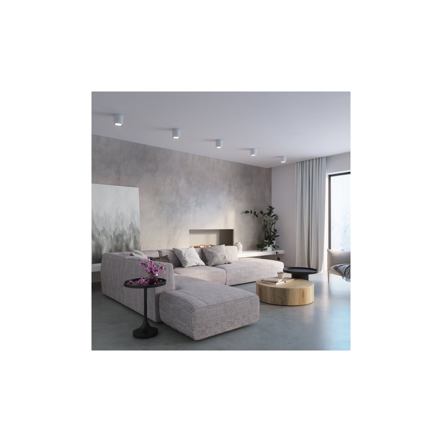 Cullo Ceiling Light in Grey