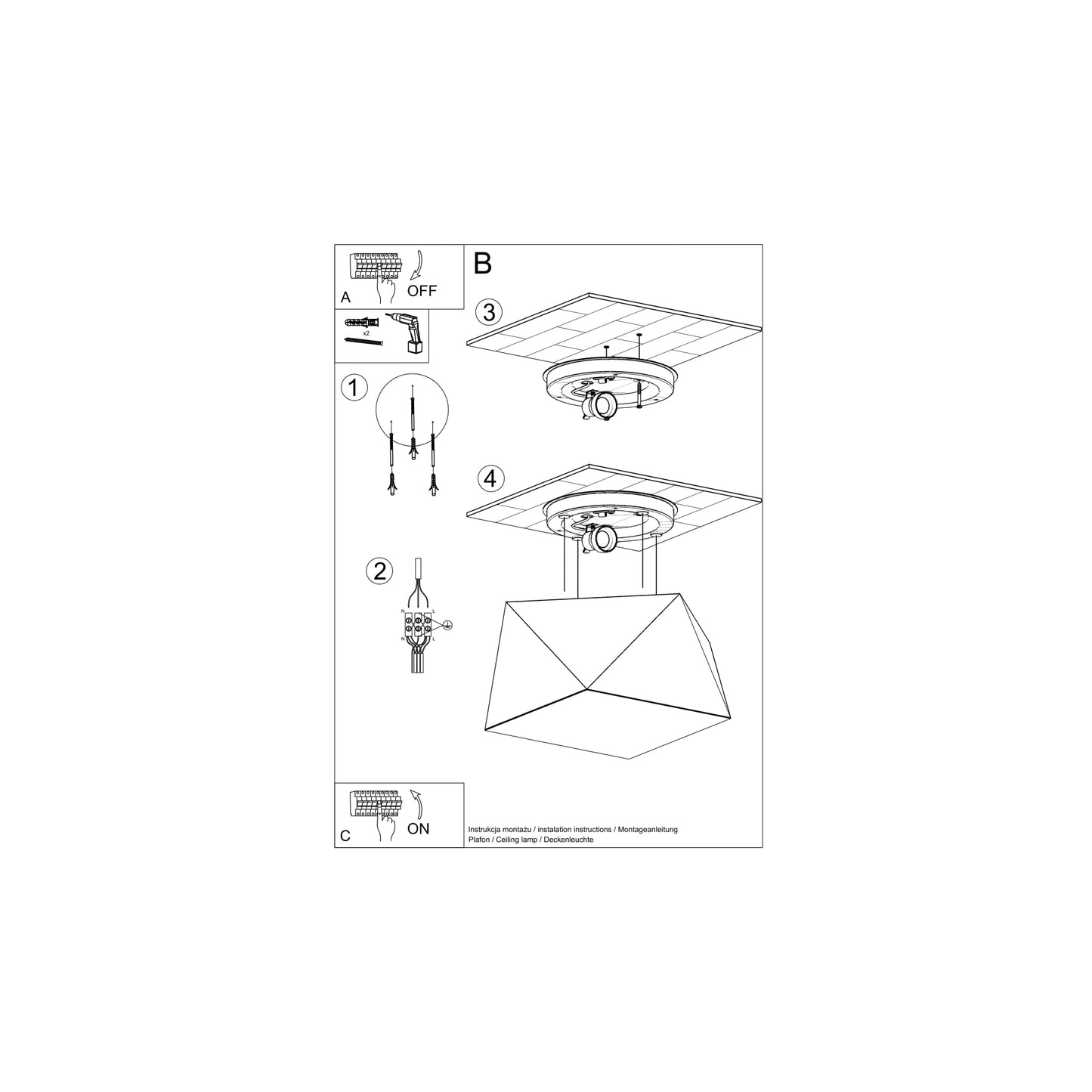 Hexa 25 Ceiling Light