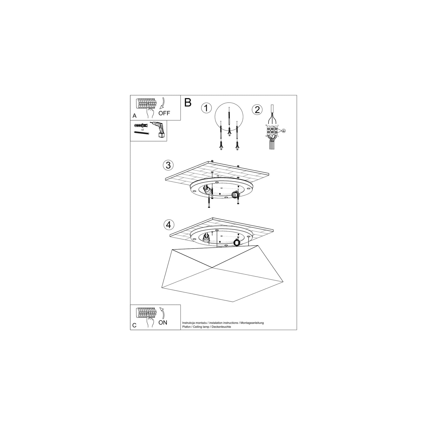 Hexa 35 Ceiling Light