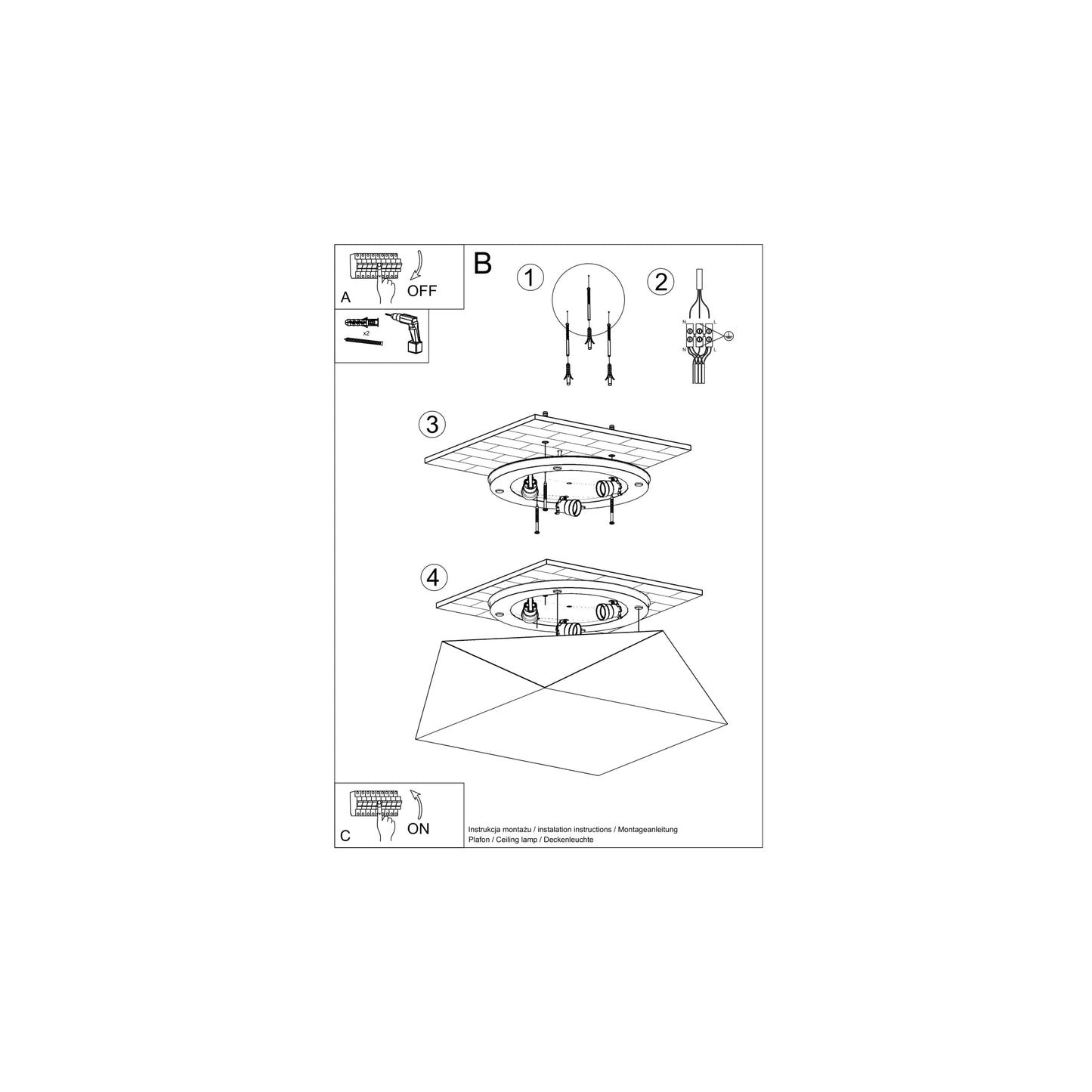 Hexa 45 Ceiling Light