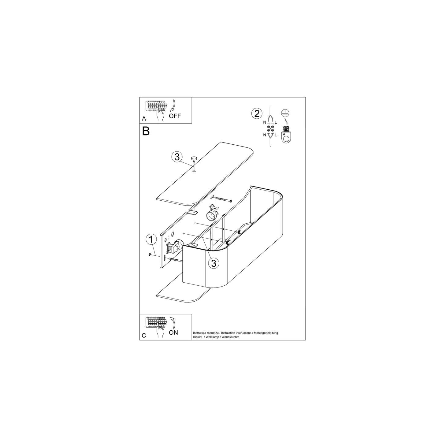Lokko Wall Light in White