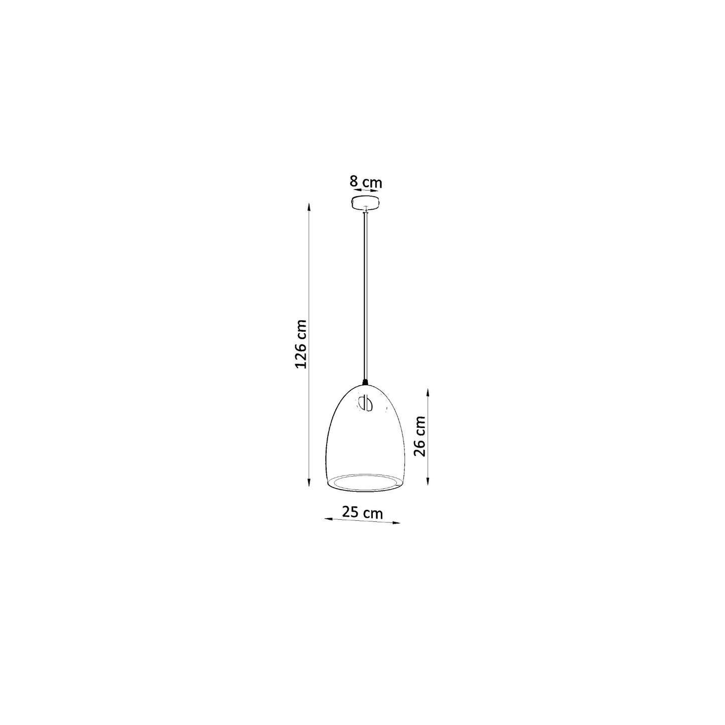 Bukano Ceramic Pendant in White