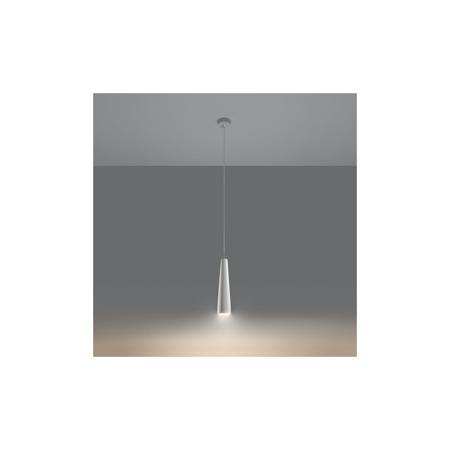 Electra Ceramic Pendant in White