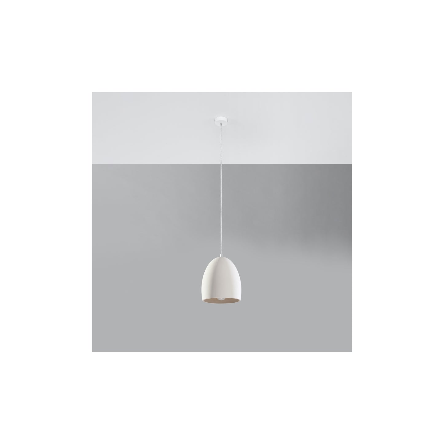 Flawiusz Ceramic Pendant in White