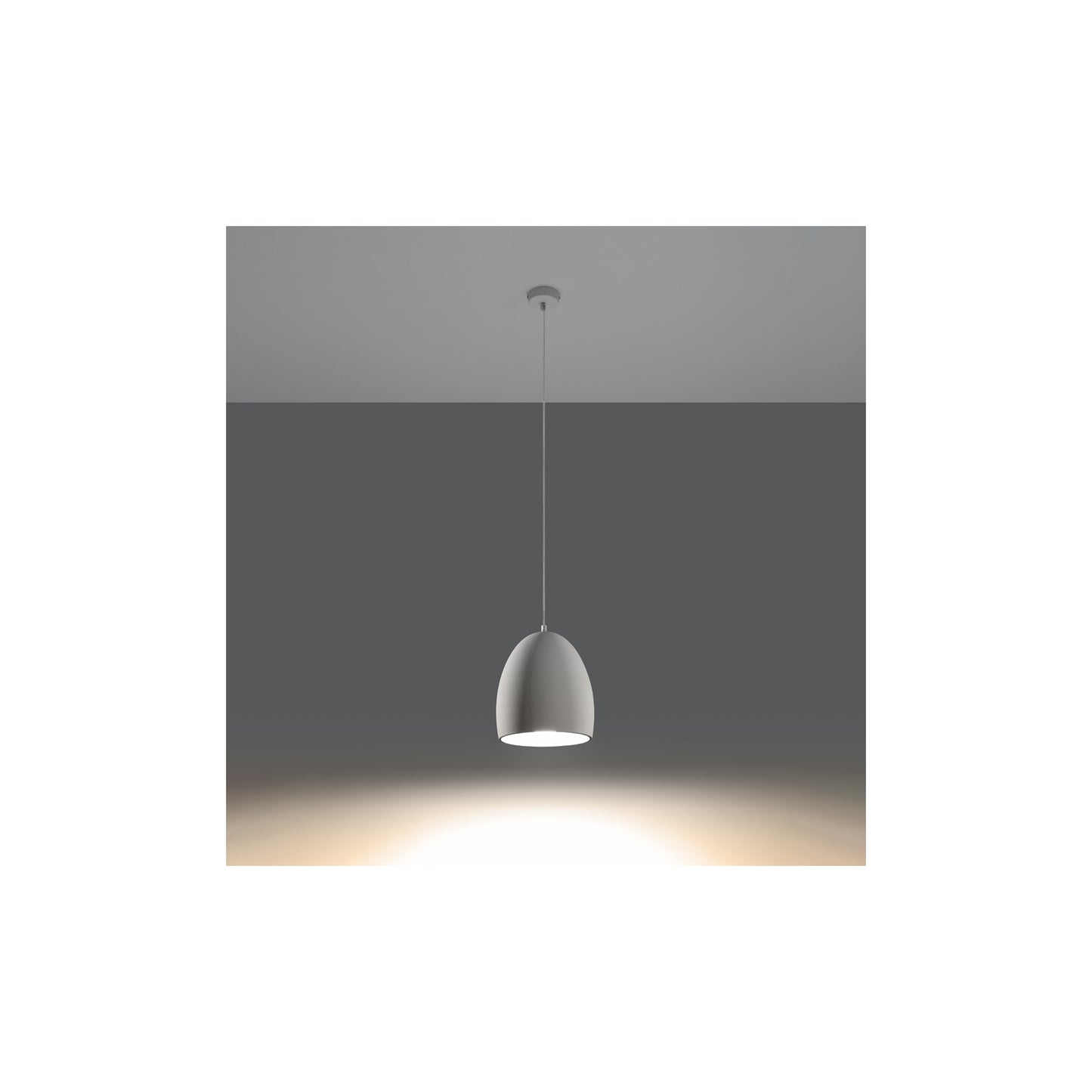 Flawiusz Ceramic Pendant in White