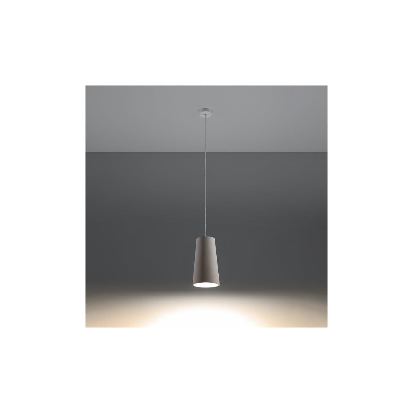 Gulcan Ceramic Pendant in White