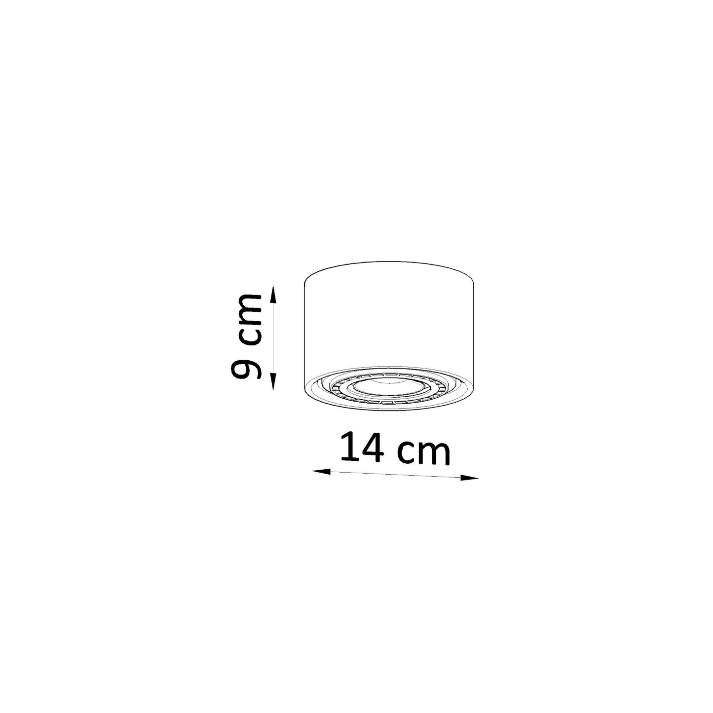 Basic 1 Ceiling Light in Grey