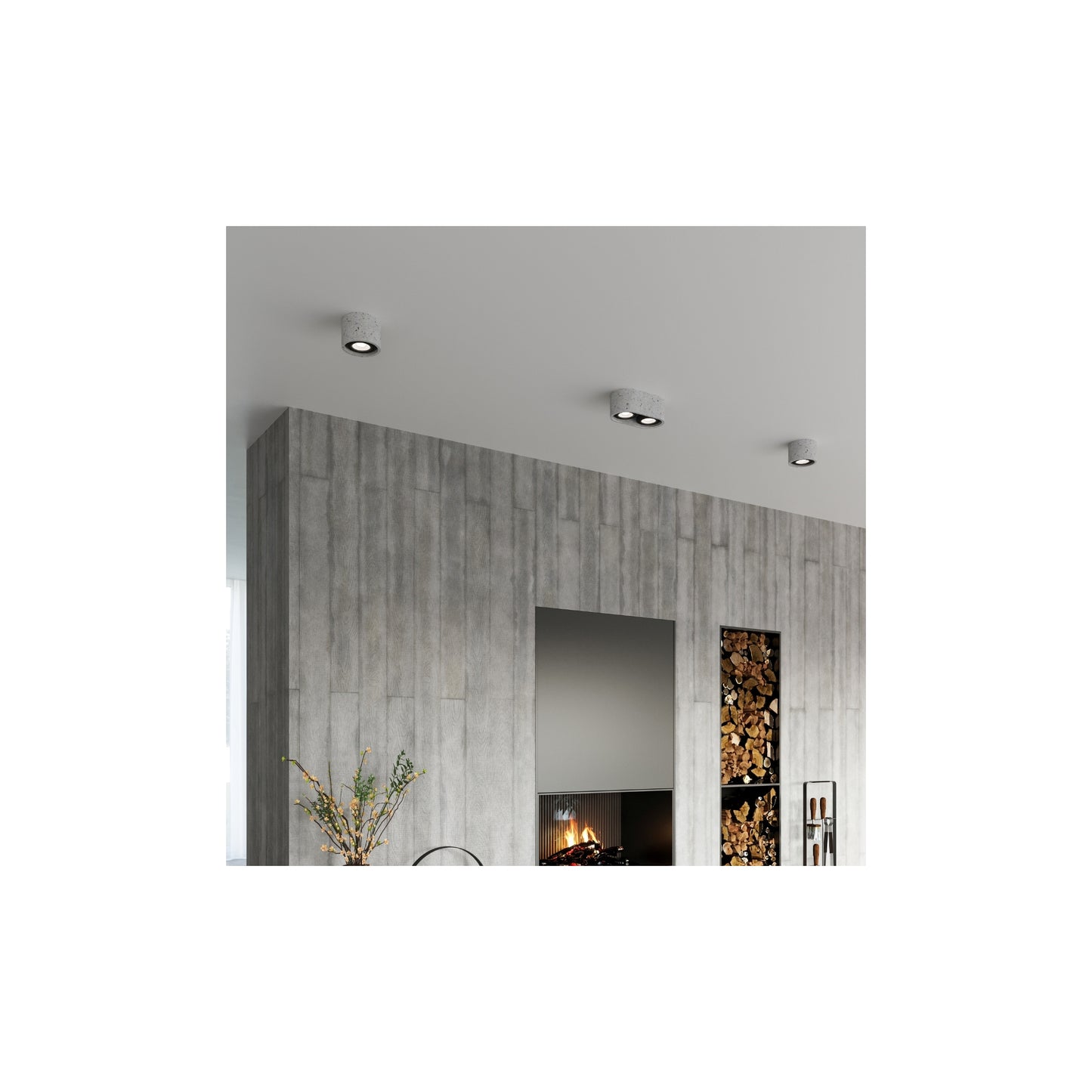 Basic 1 Ceiling Light in Grey