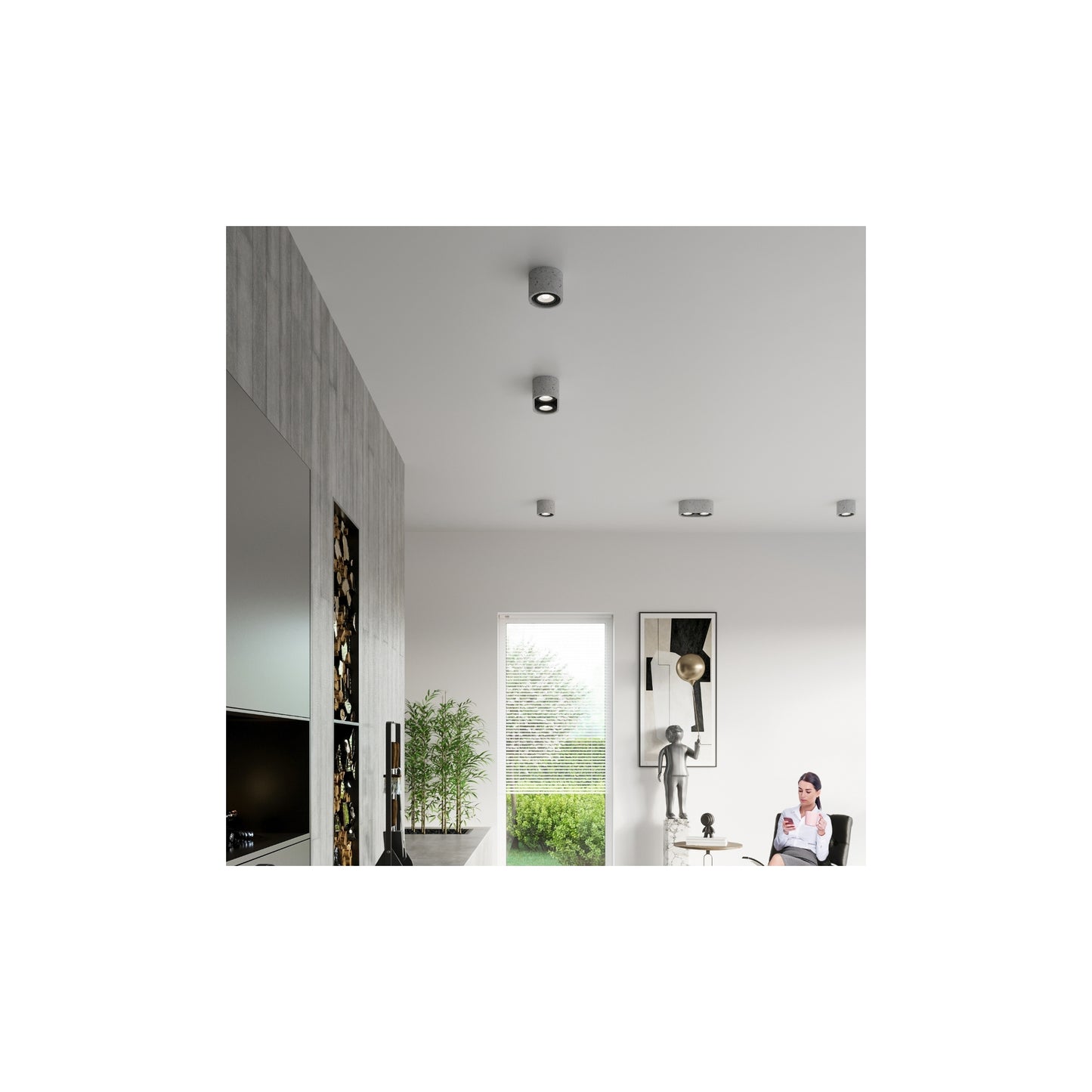 Basic 1 Ceiling Light in Grey
