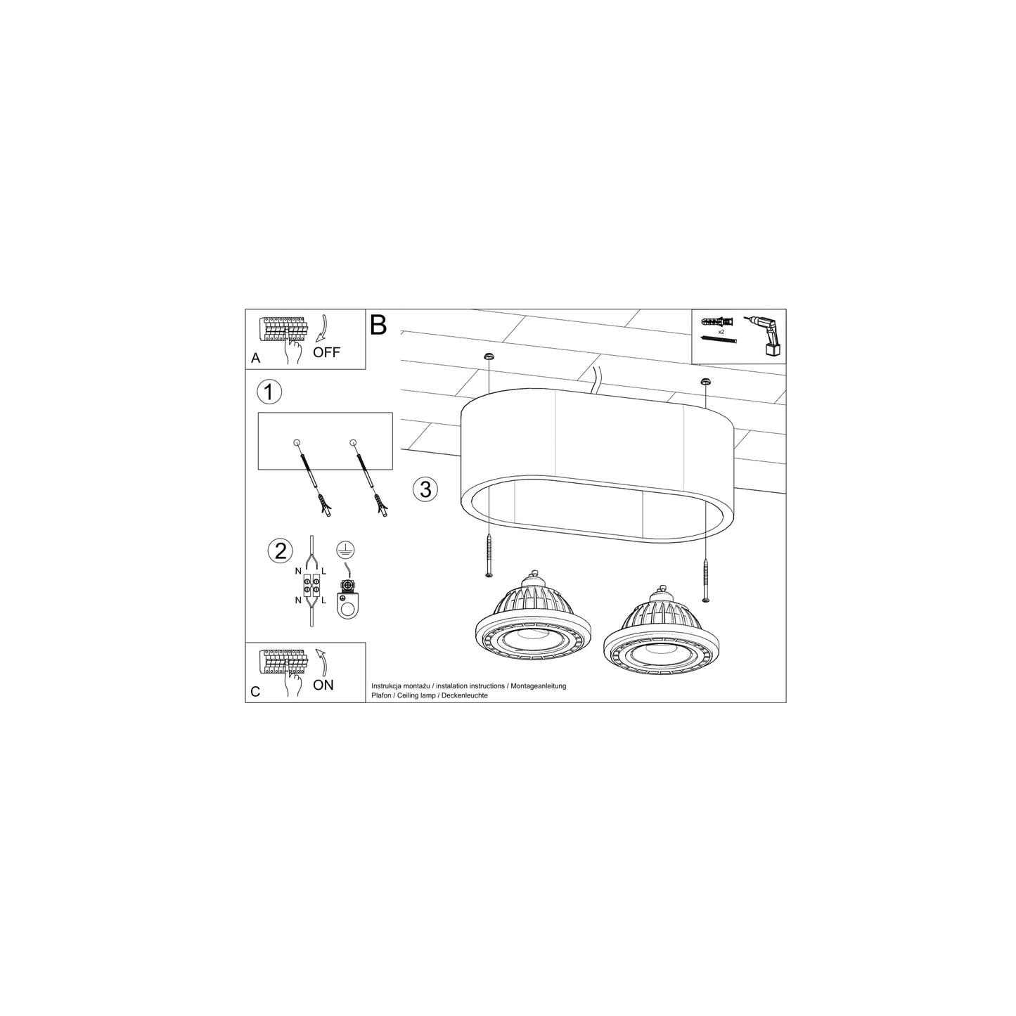 Basic 2 Ceiling Light