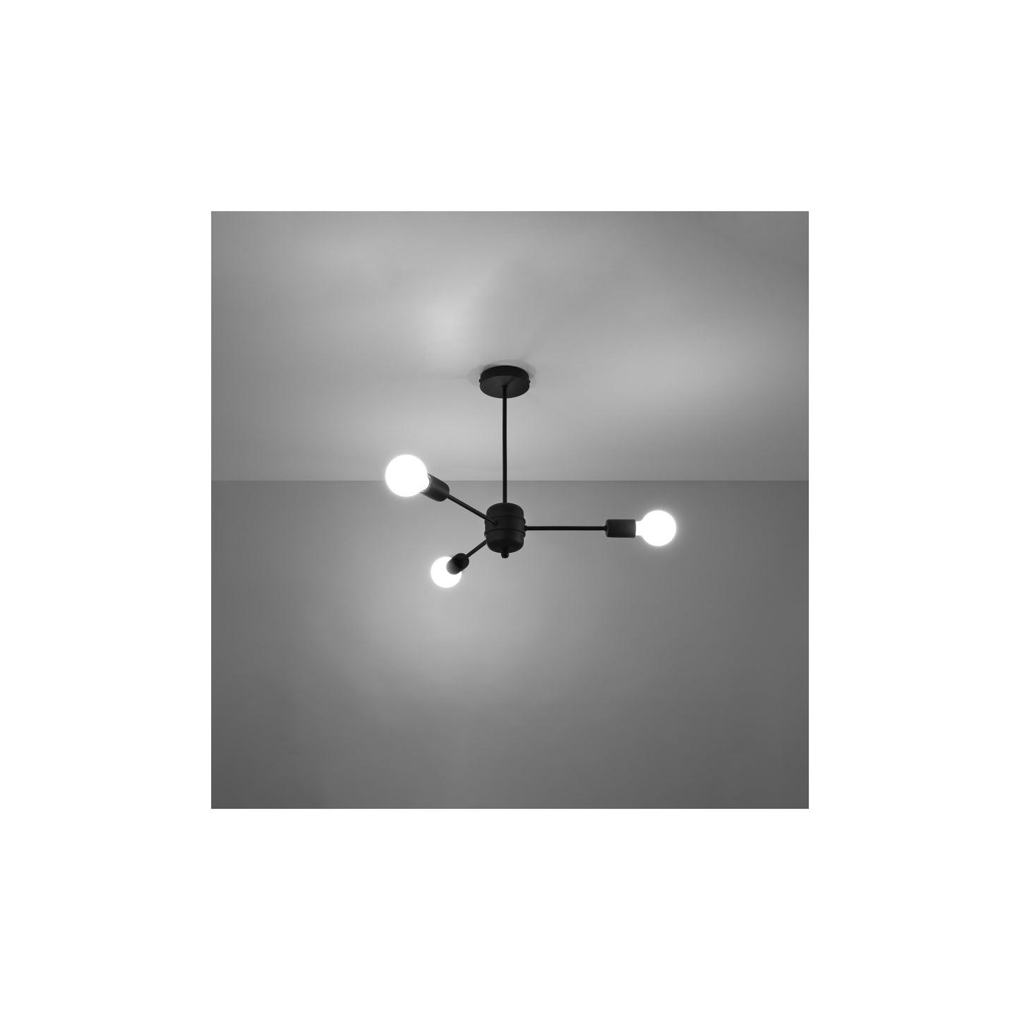 Lango 3 Chandelier in Black