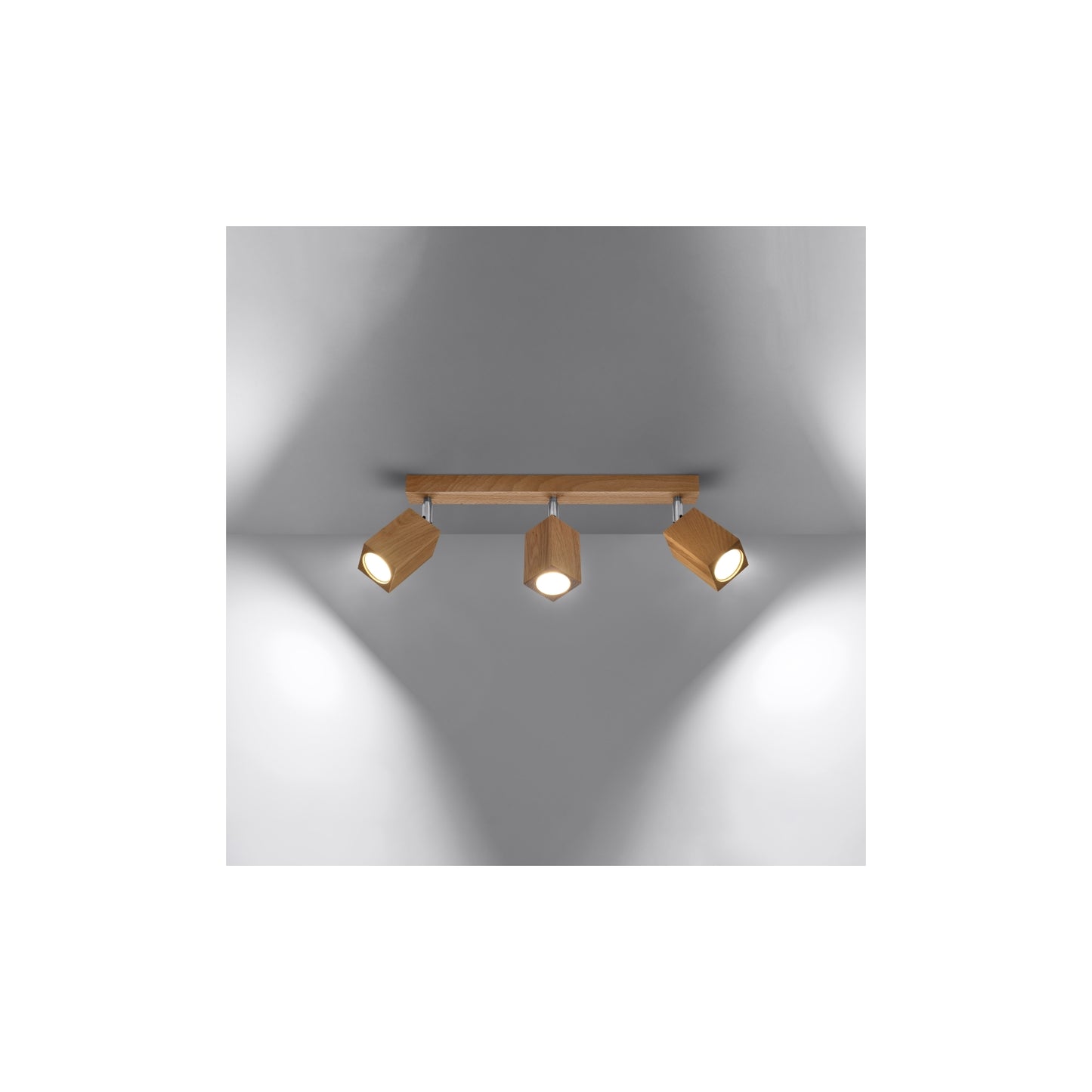 Keke 3 Ceiling Light in Oak