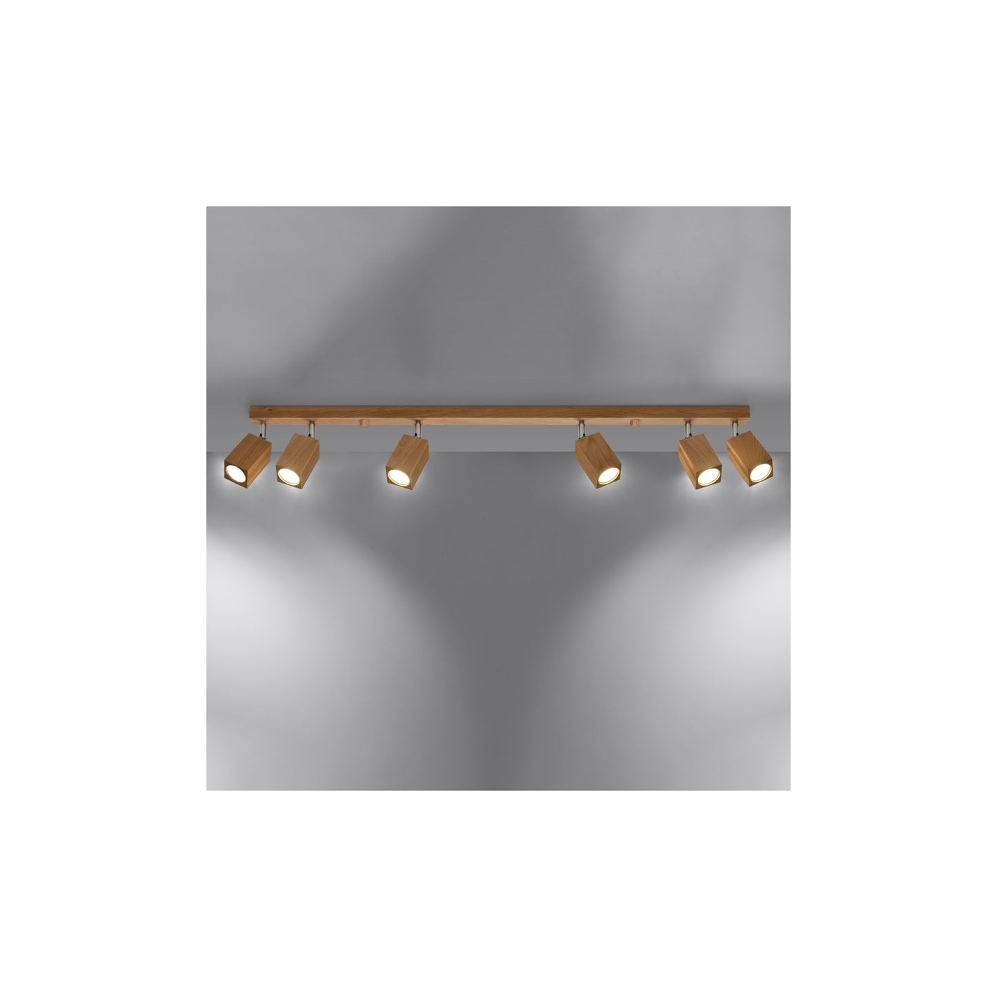 Keke 6 Ceiling Light in Oak