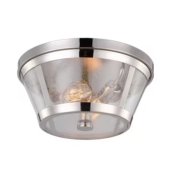 Harrow Clear Seeded Glass Flush Mount