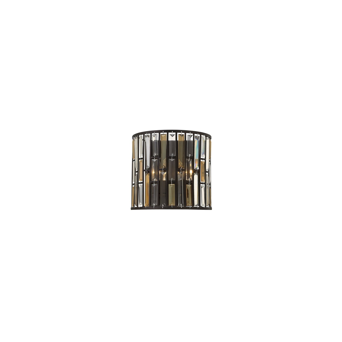 Gemma Two-Light Wall Bracket with Stunning Rectangular Prisms