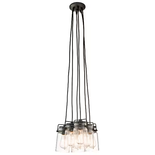 Brinley 6-Light Clear Glass Pendant
