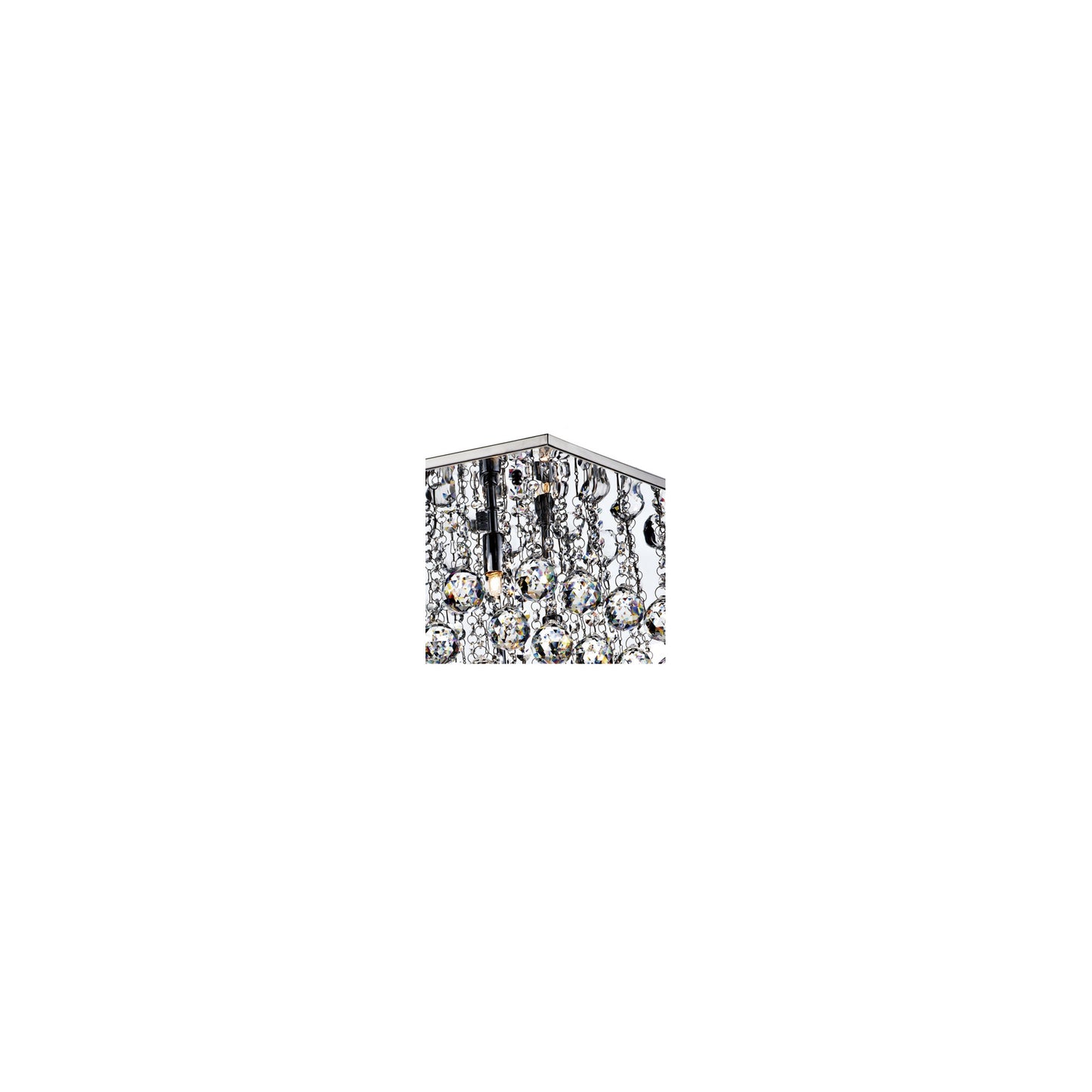 Abacus Eight-Light Crystal Flush Mount