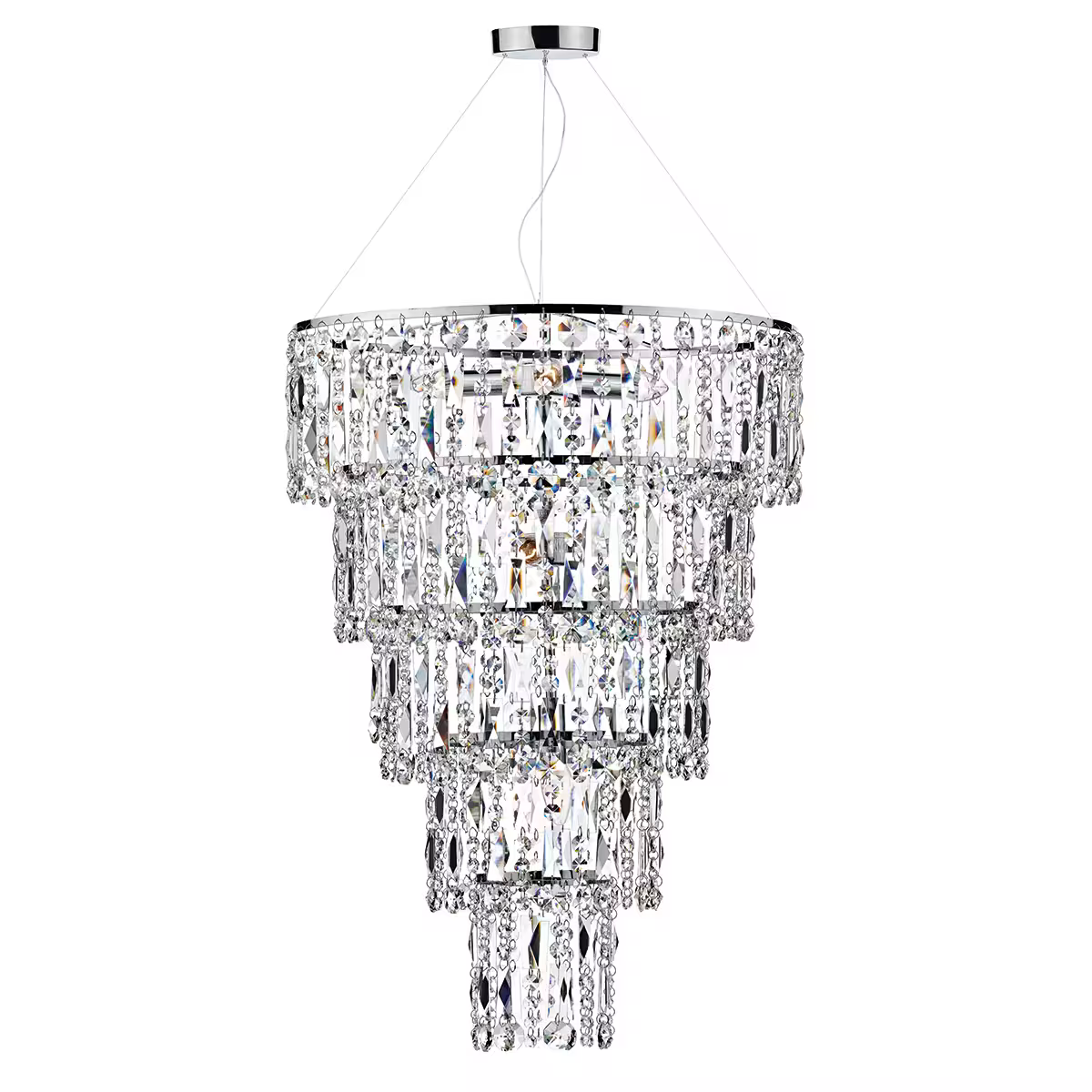Escala 6-Light Pendant with Polished Chrome Crystal