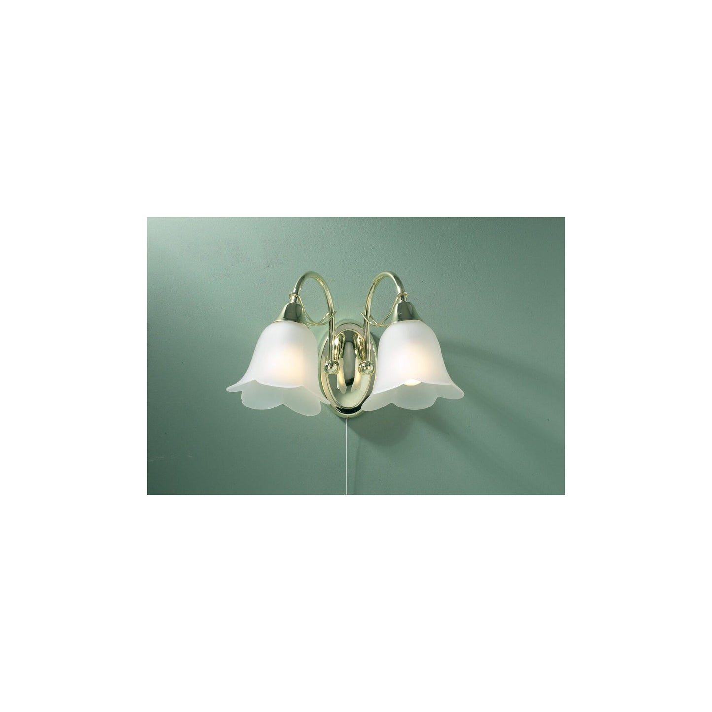 Doublet Double White Glass Wall Bracket