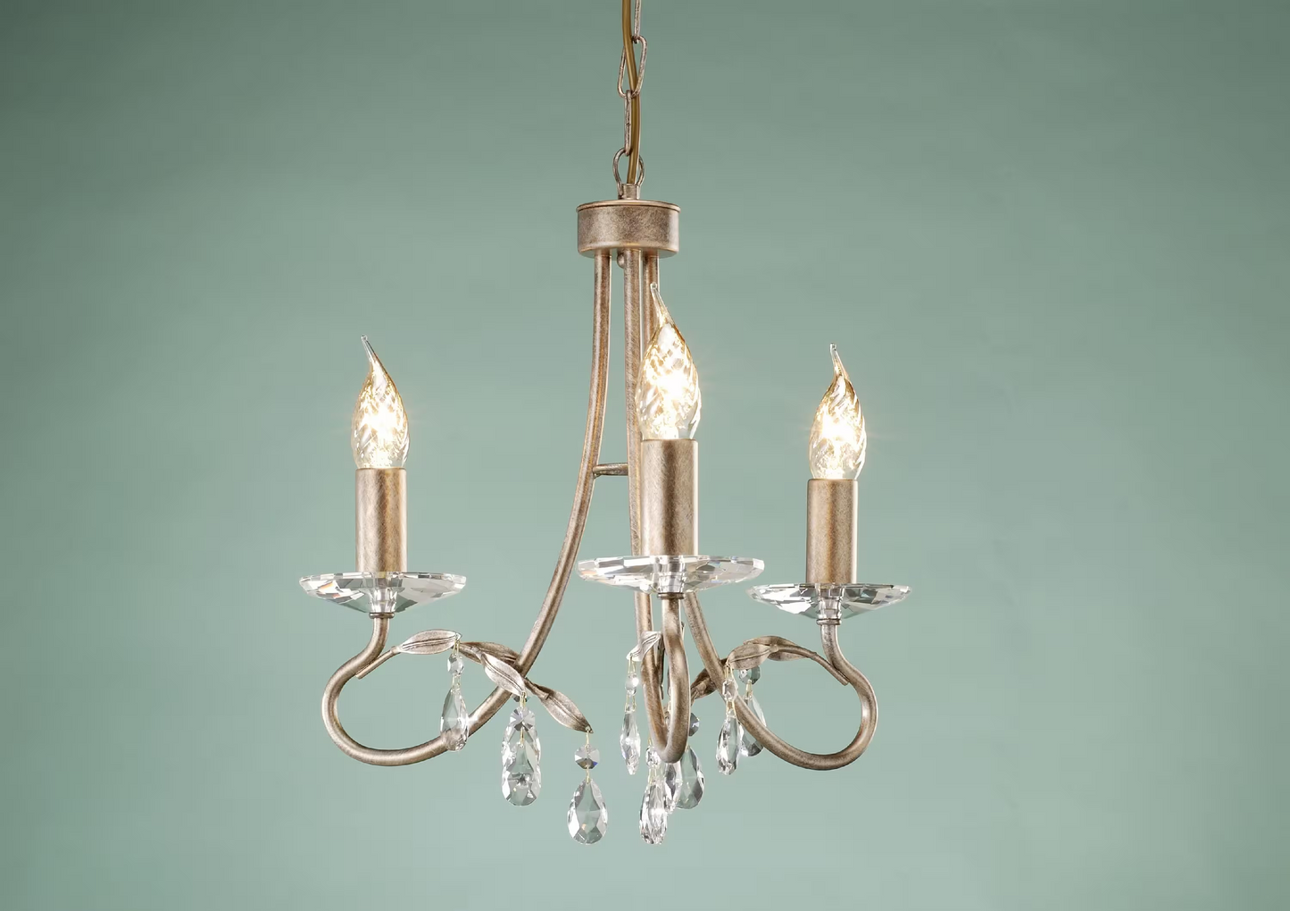 Christina 3-Light Chandelier Silver/Gold