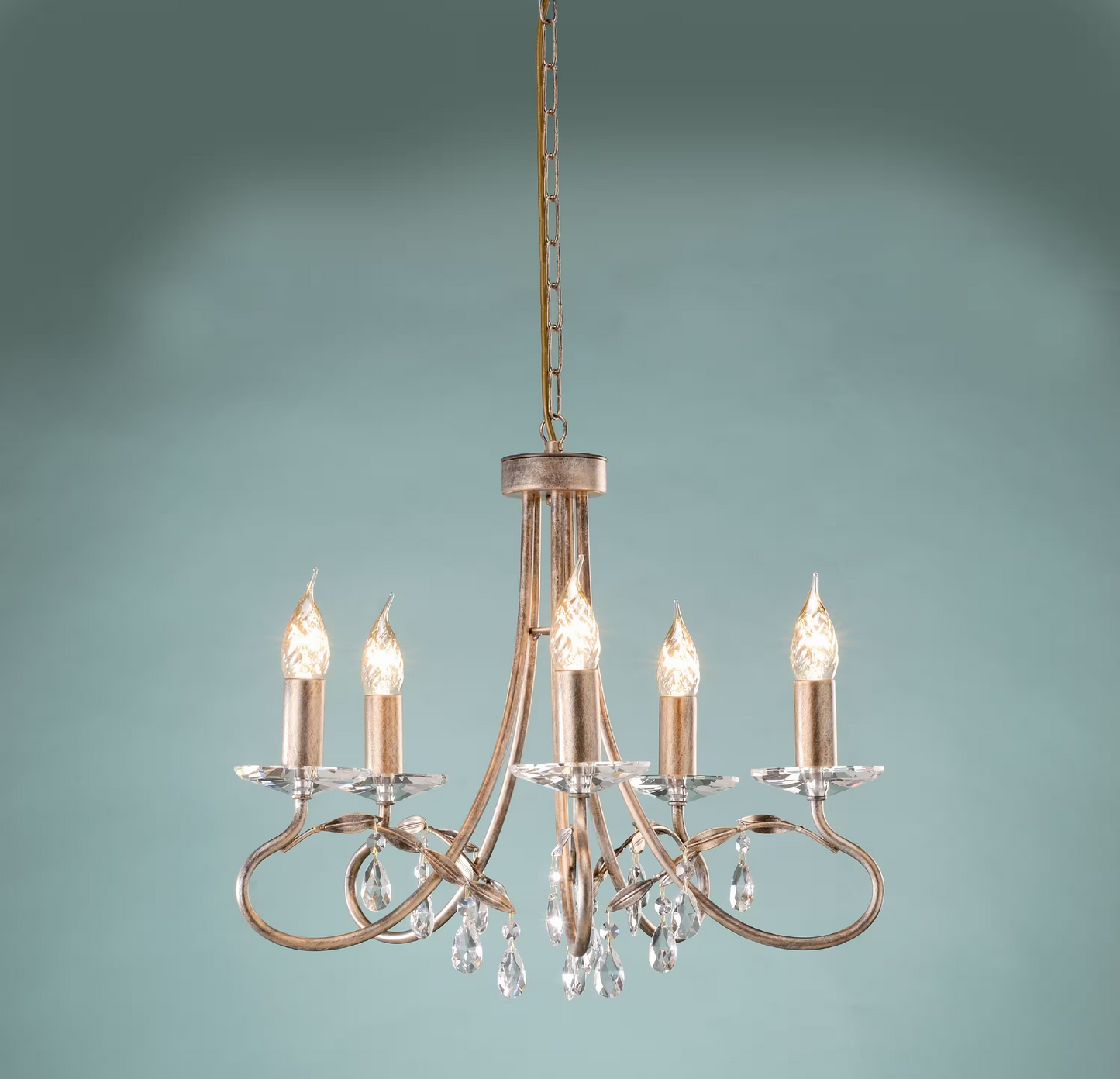 Christina 5-Light Chandelier Silver/Gold