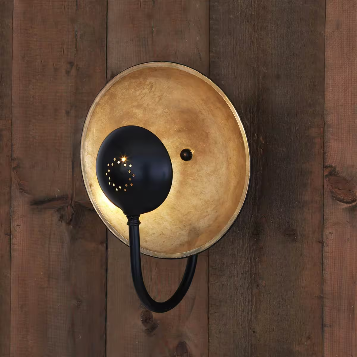 Orebro Industrial Matt Black Wall Light