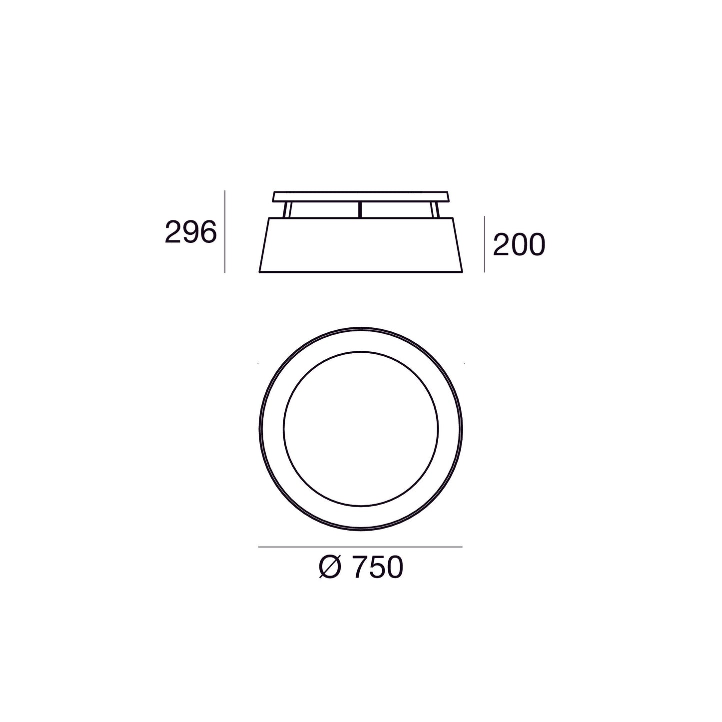 Oxygen S Large LED Ceiling Downlight with Minimal & Elegant Design