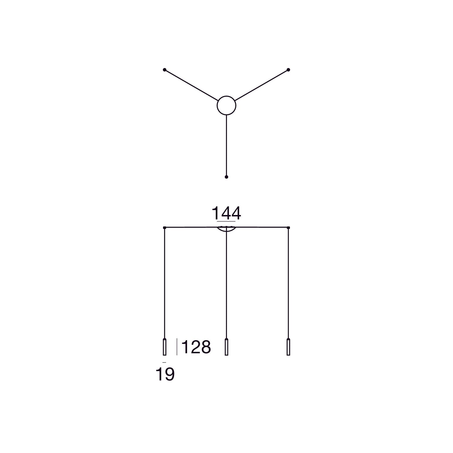 2nights P3 Three-Light LED Pendant