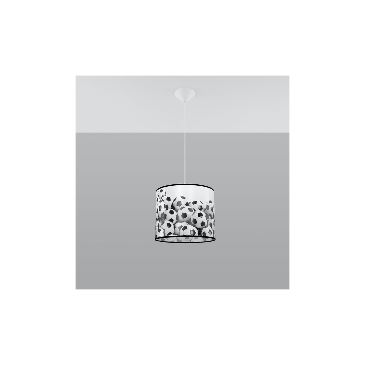 Football B 30 Pendant in White