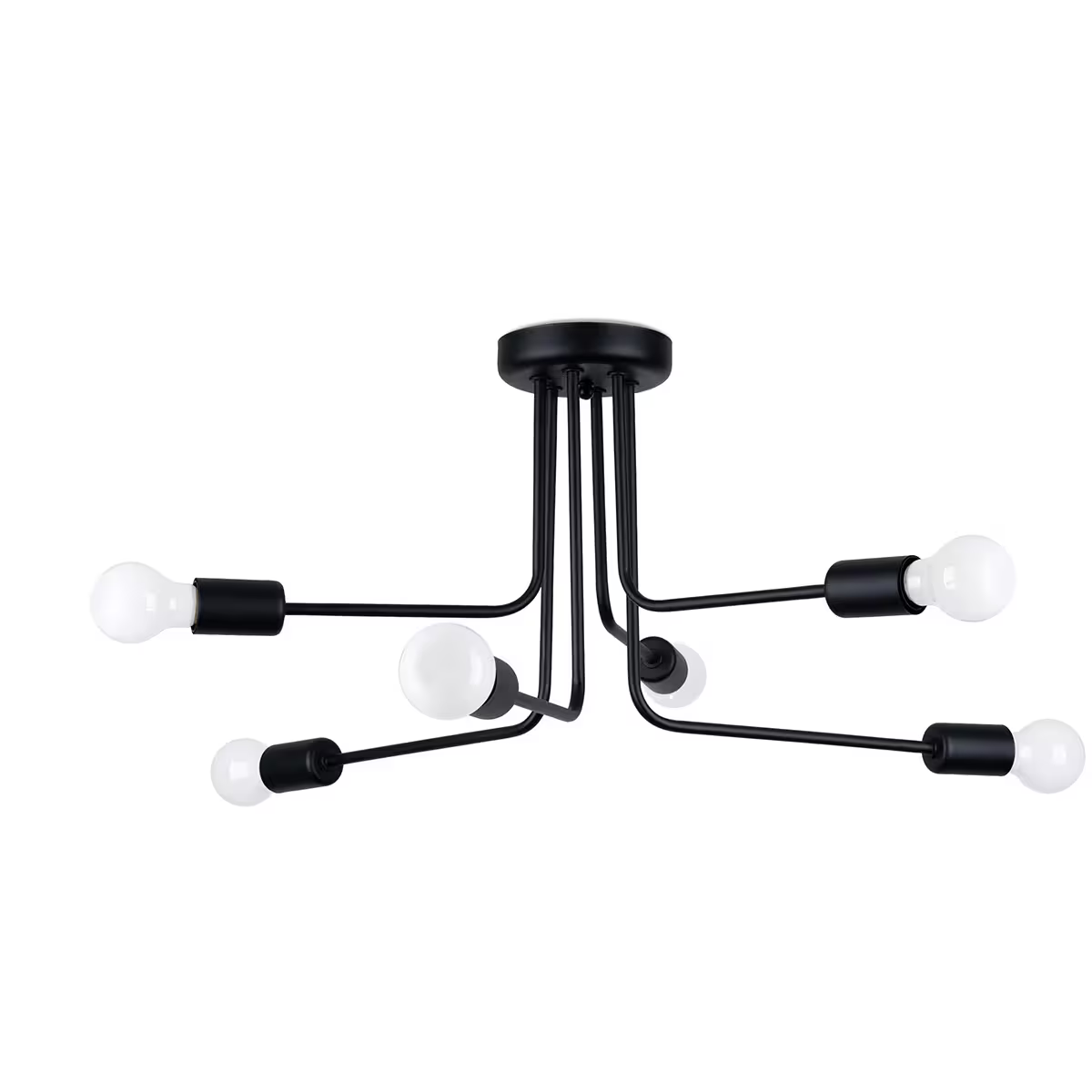 Norah 6 Chandelier in Black