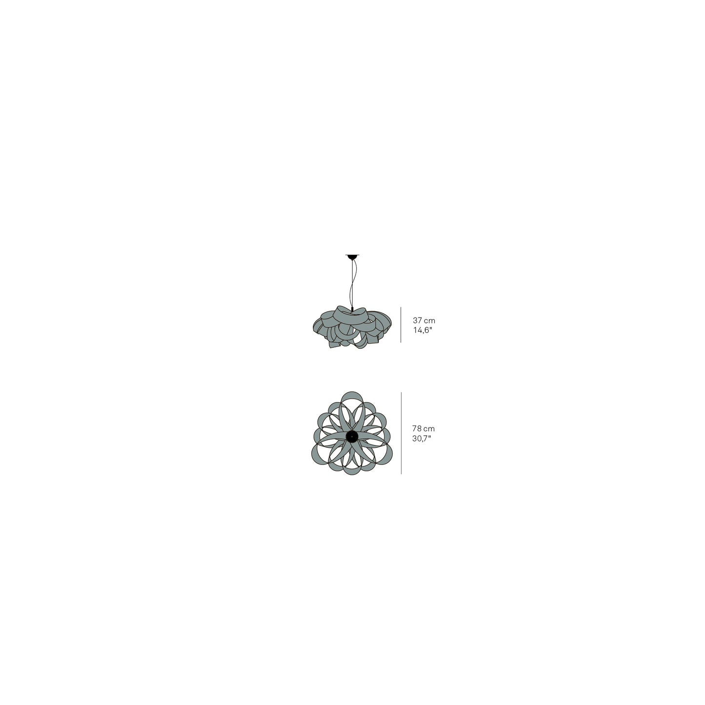 Agatha Small Pendant with Elegant Interlacing Whorls