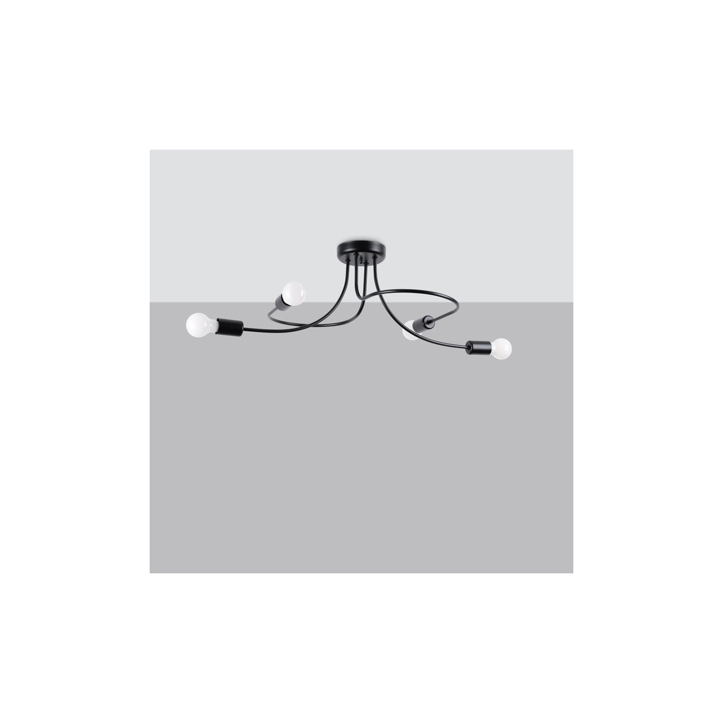 Levar 4 Chandelier in Black
