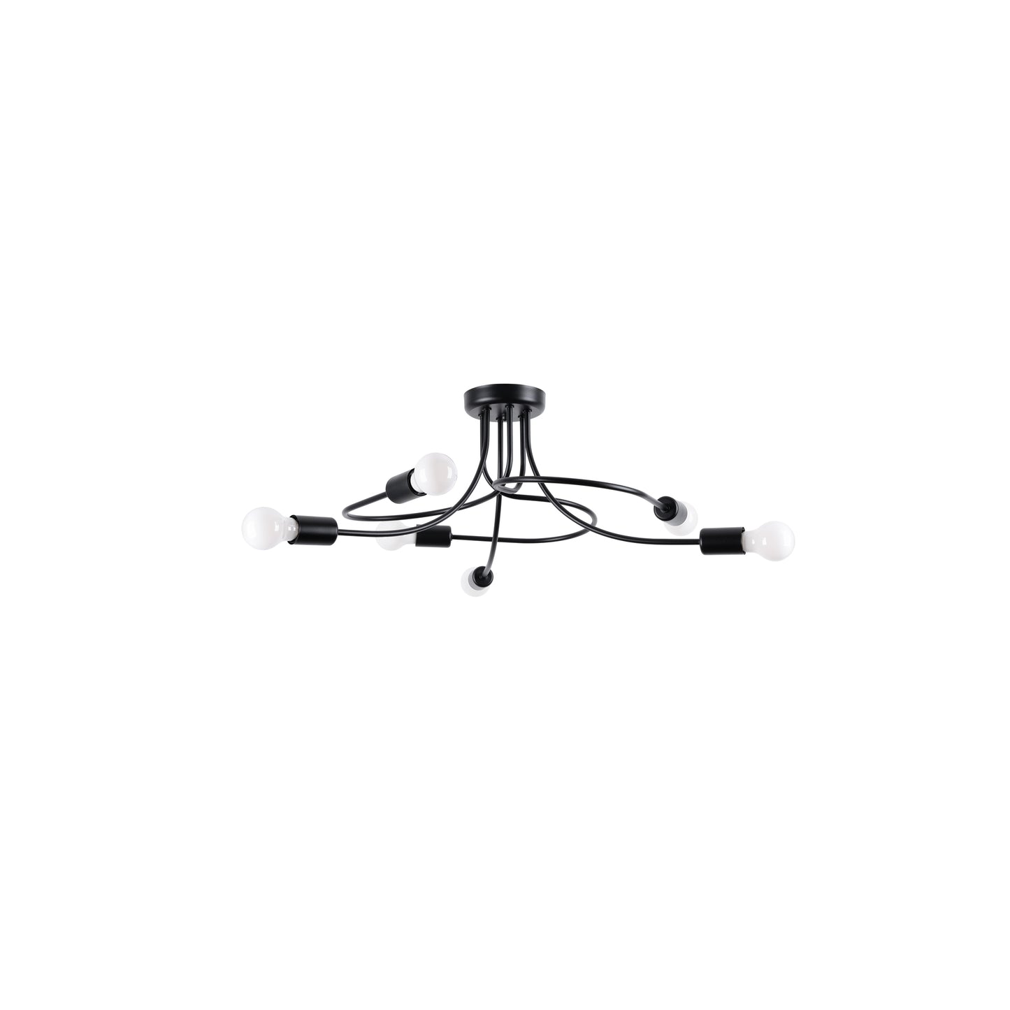 Levar 6 Chandelier in Black