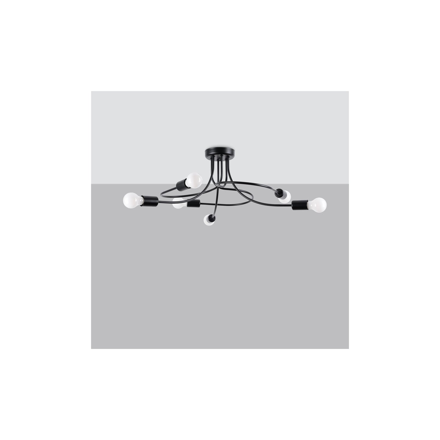 Levar 6 Chandelier in Black